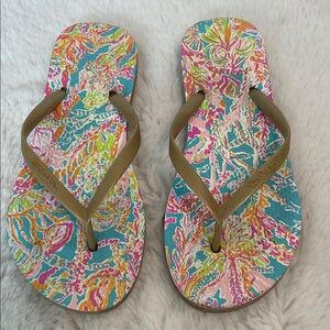 Lilly Pulitzer flip flops